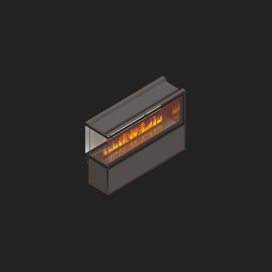 The Flame Endless Fire Box 3 Seiten U-Form